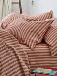 Piglet in Bed Pembroke Stripe Linen Flat Sheet