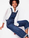 Boden Straight Leg Denim Dungarees, Vintage Blue