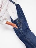 Boden Straight Leg Denim Dungarees, Vintage Blue