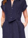 Boden Colette Double Cloth Jumpsuit, Navy
