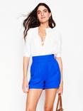Boden Smocked Double Cloth Shorts