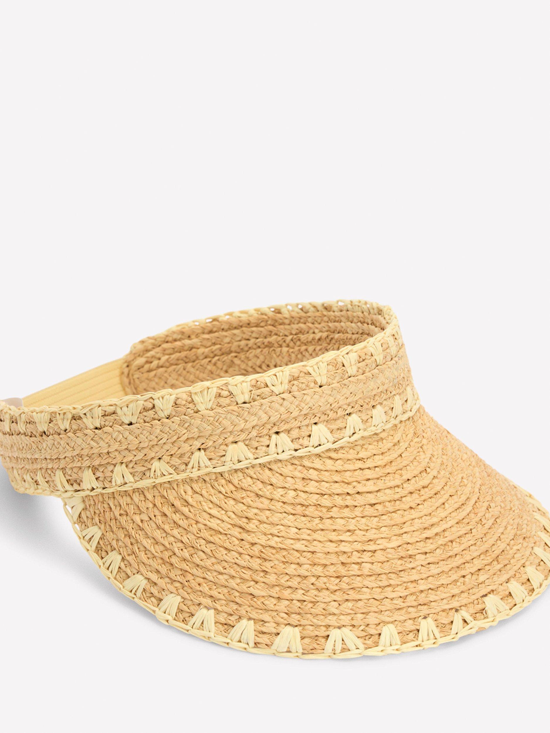 Boden Whipstitch Visor, Natural