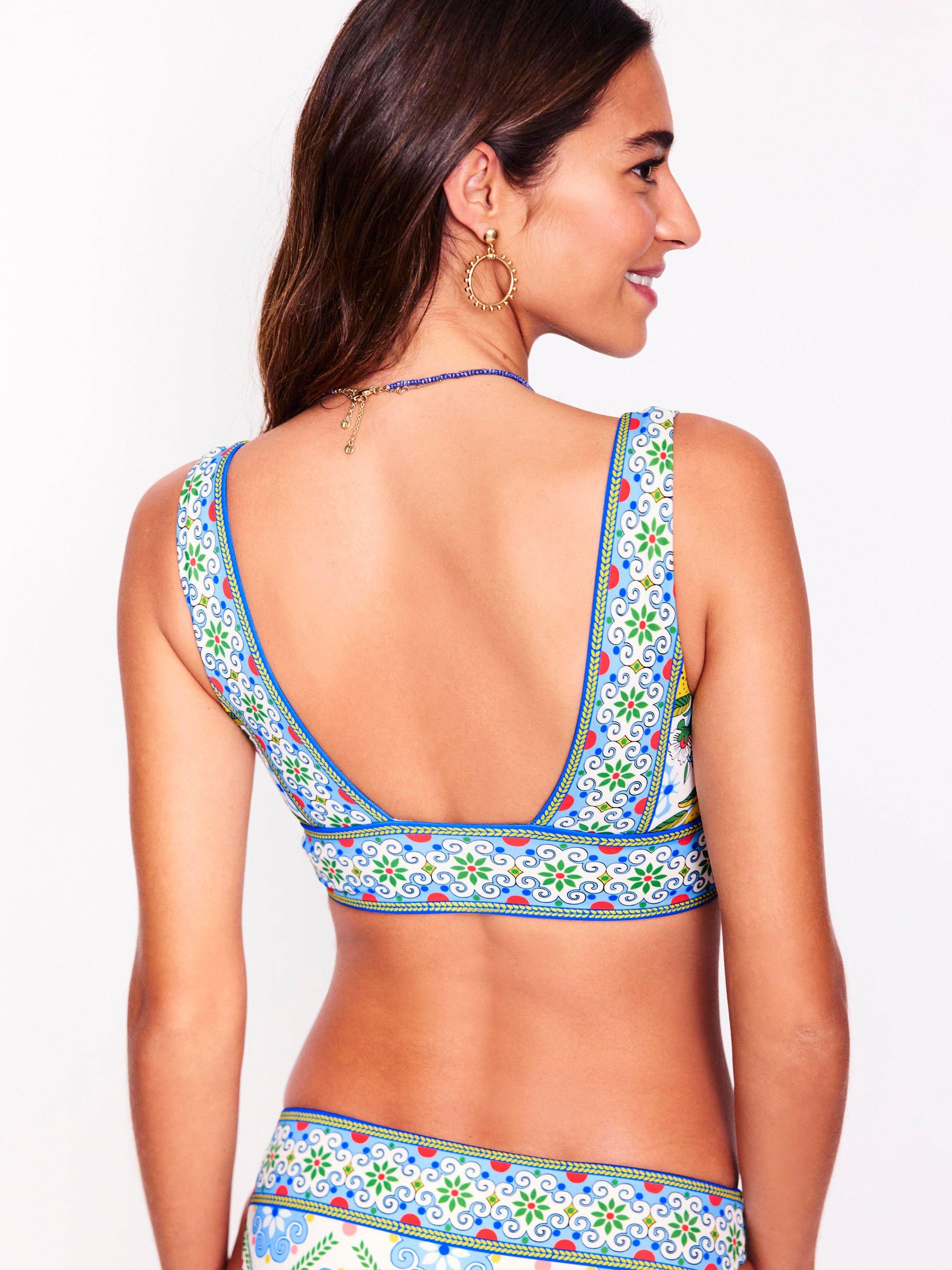 Product image 4 of 6, which shows Boden Porto Bikini Top, Multi, 8