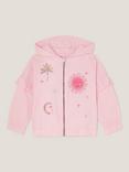 Monsoon Kids' Sun Zip-Up Hoodie, Pink