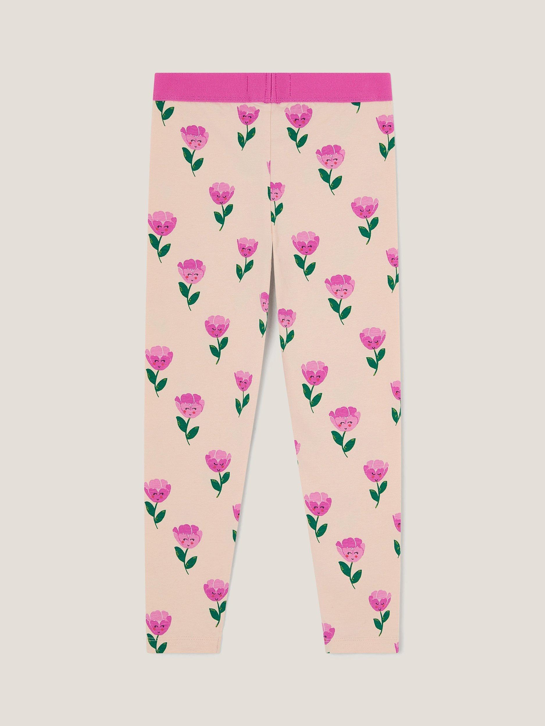 Product image 2 of 3, which shows Monsoon Kids' Tulip Print Leggings, Multi, 5-6 years