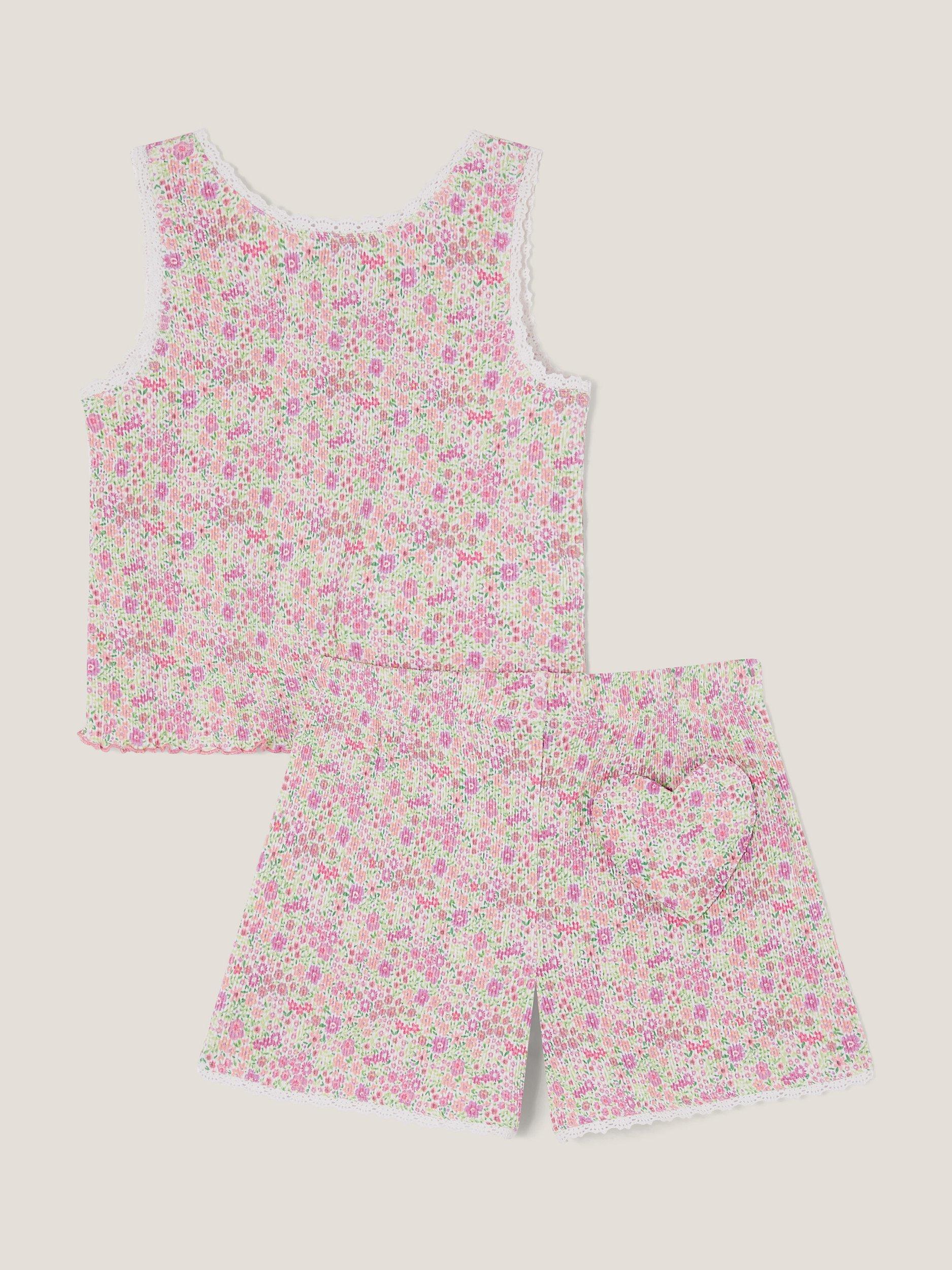 Product image 2 of 3, which shows Monsoon Kids' Short Pyjamas Set, Cream, 2-3 years