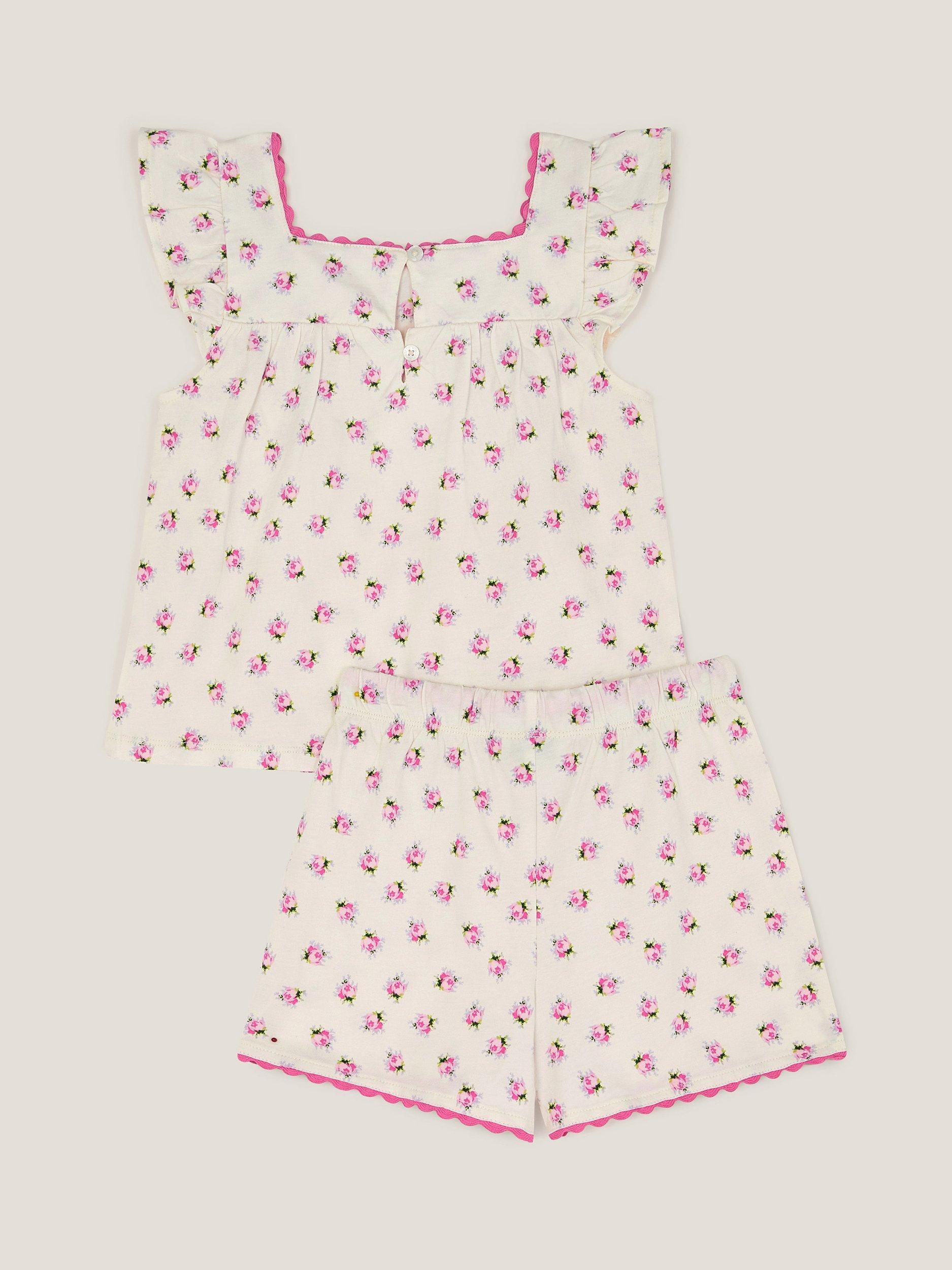 Product image 2 of 3, which shows Monsoon Kids' Short Pyjamas Set, Pink, 2-3 years