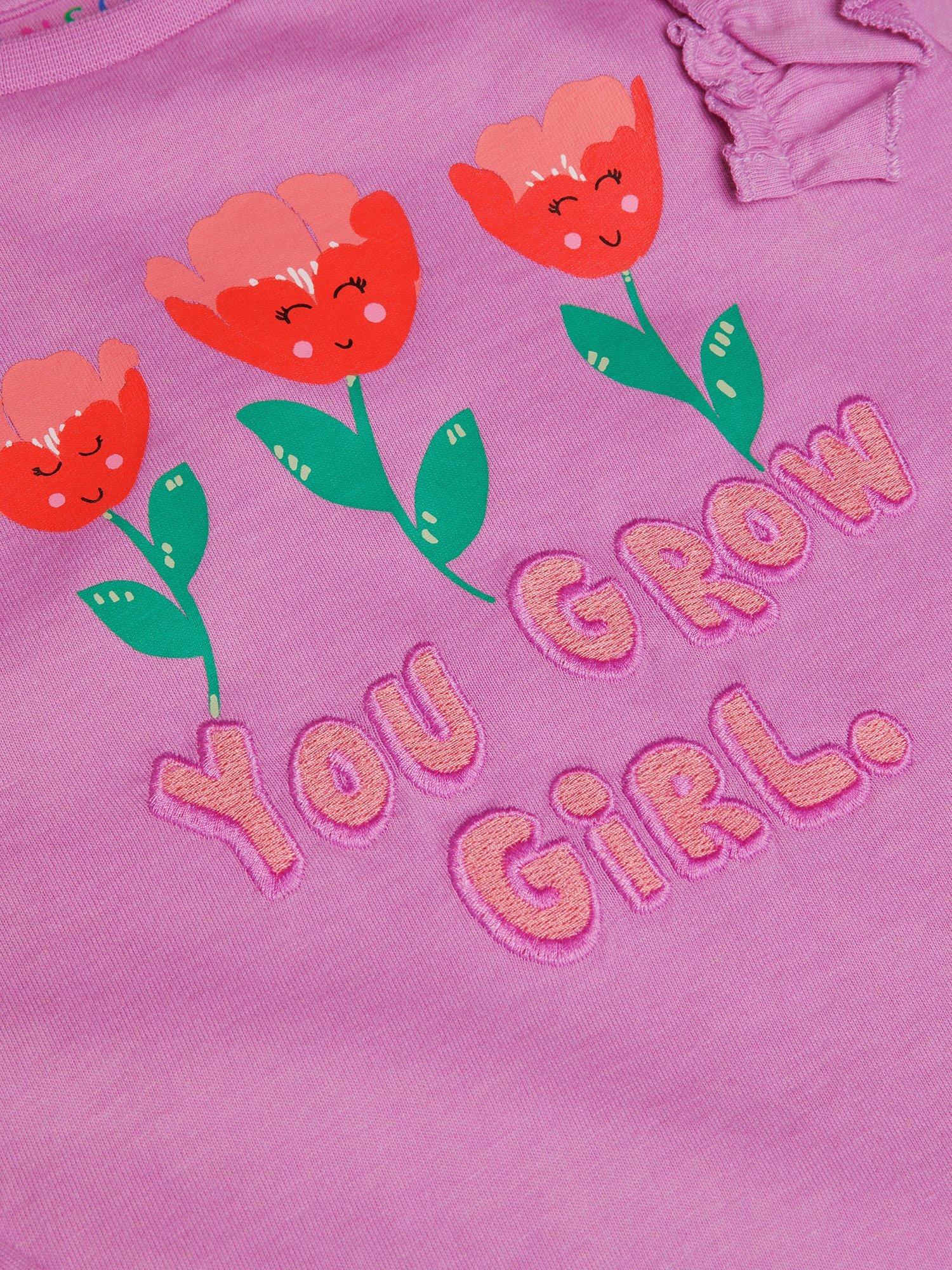 Product image 3 of 3, which shows Monsoon Kids' You Grow Girl Top & Leggings Set, Lilac, 5-6 years