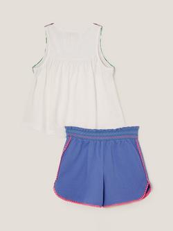 Monsoon Kids' Crochet Vest & Shorts Set, Multi - view 2, Multi