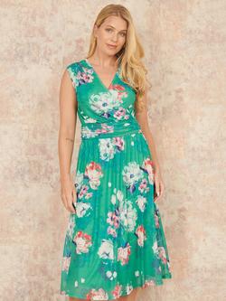 Yumi Blossom Mesh Wrap Dress, Multi, Multi