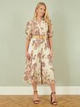 Yumi Paisley Broderie Angalise Shirt Dress, Pink