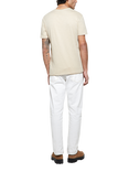 SISLEY Cotton Regular Fit Raw Cut T-Shirt, Beige