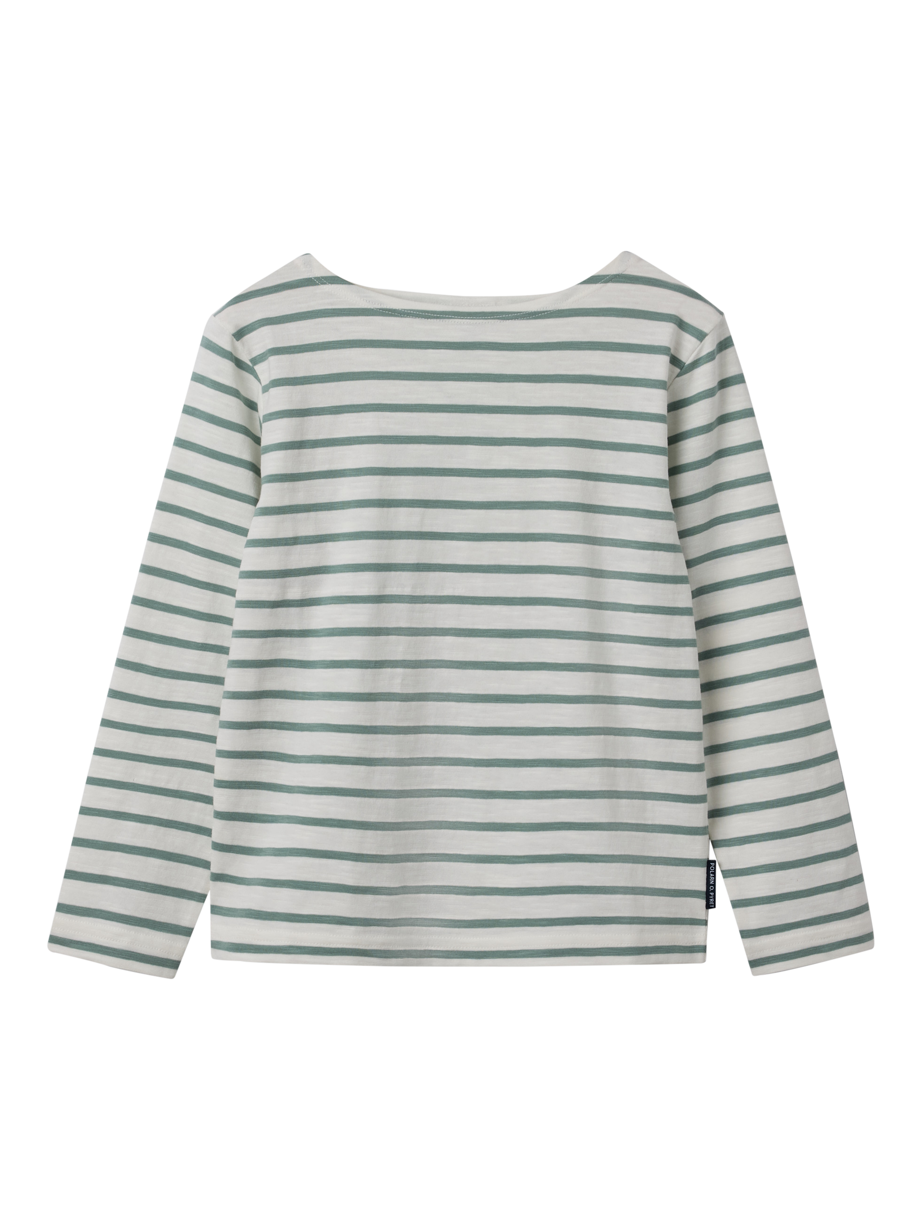 Polarn O. Pyret Kids' Cotton Breton Long Sleeve Top, Green