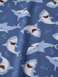 Polarn O. Pyret Kids' Shark Print T-Shirt, Blue