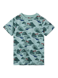 Polarn O. Pyret Kids' Frog Print T-Shirt, Blue