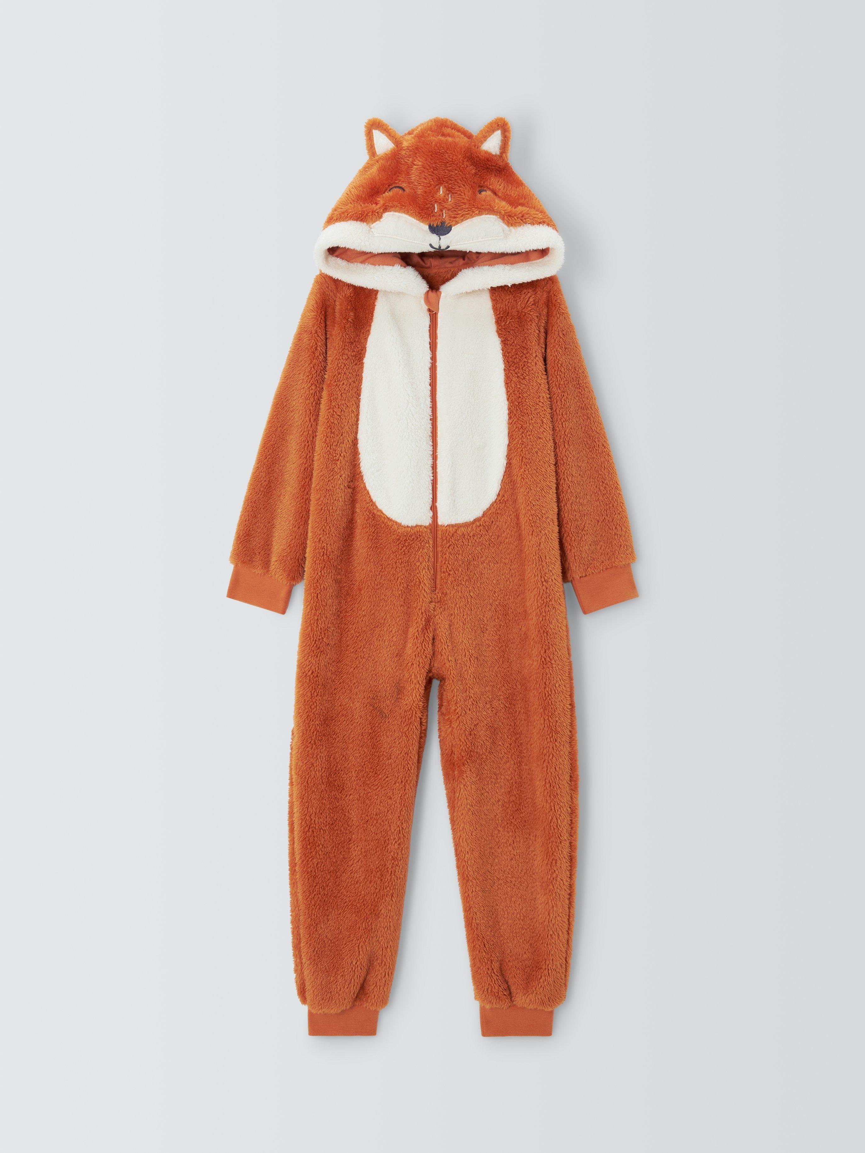 Product image 3 of 7, which shows John Lewis Kids' Fox Onesie, Orange, 3 years