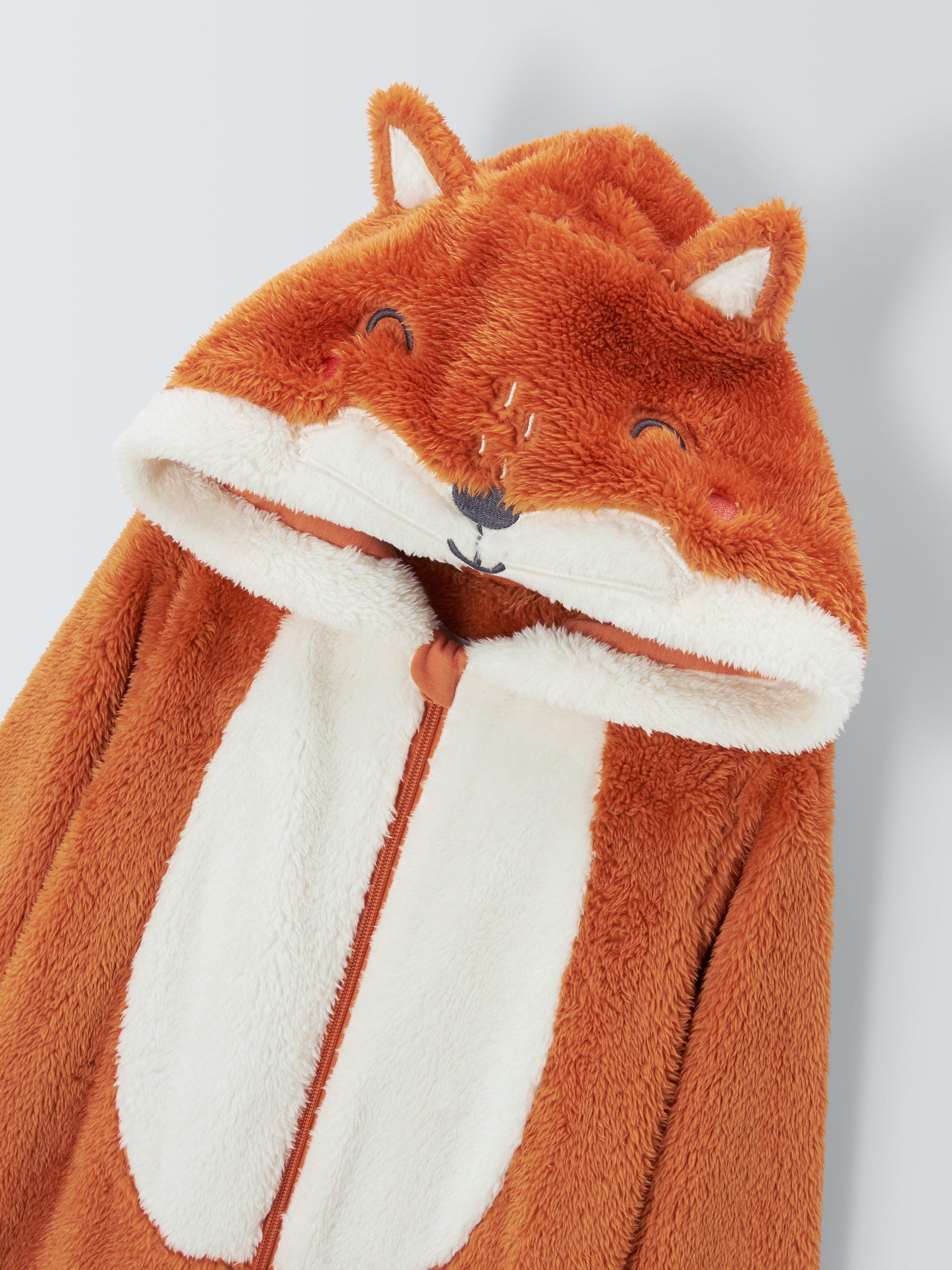 Product image 5 of 7, which shows John Lewis Kids' Fox Onesie, Orange, 3 years
