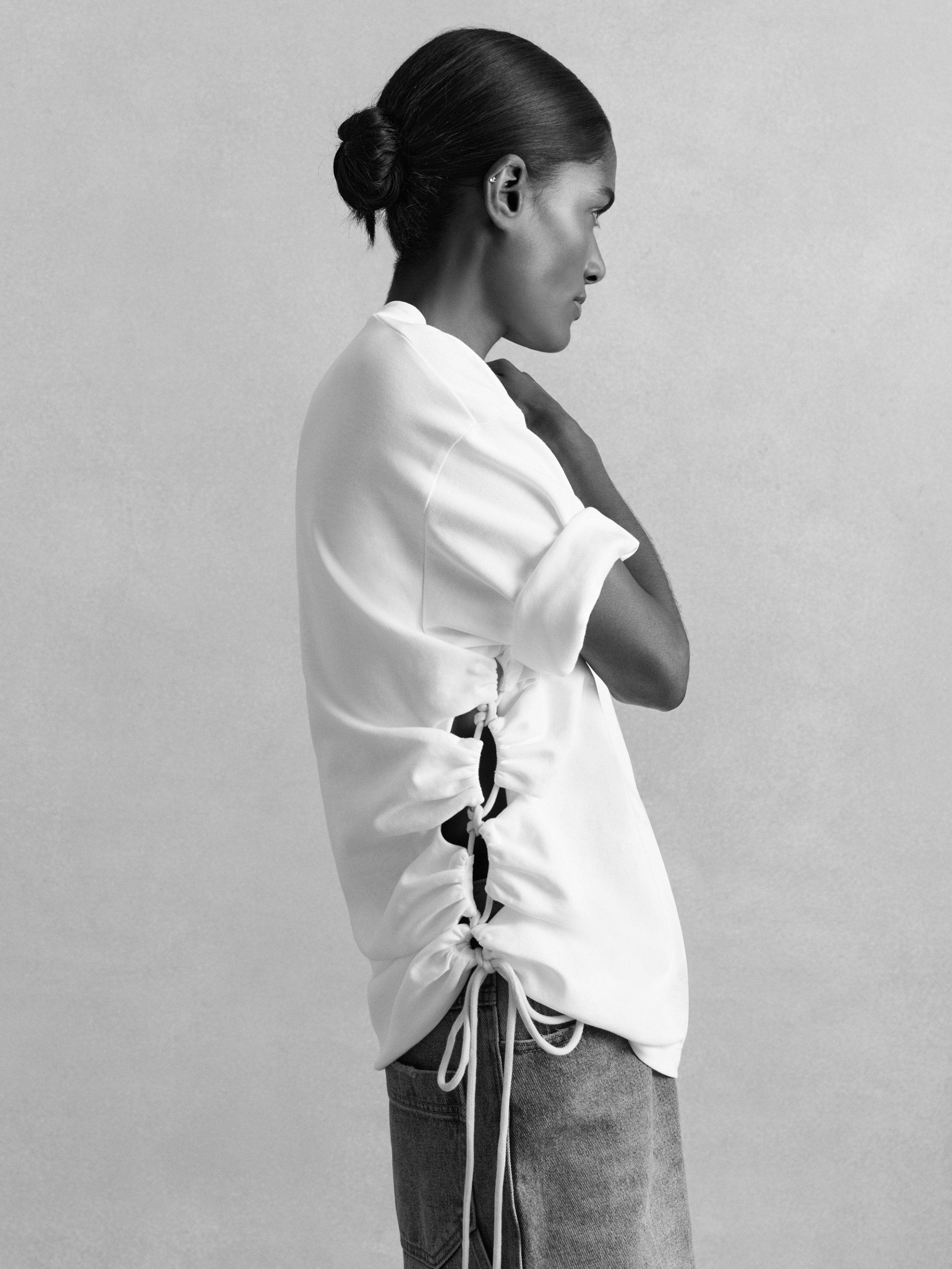 Product image 4 of 4, which shows Reiss Atelier Berkeley Rope Detail Top, White, 6