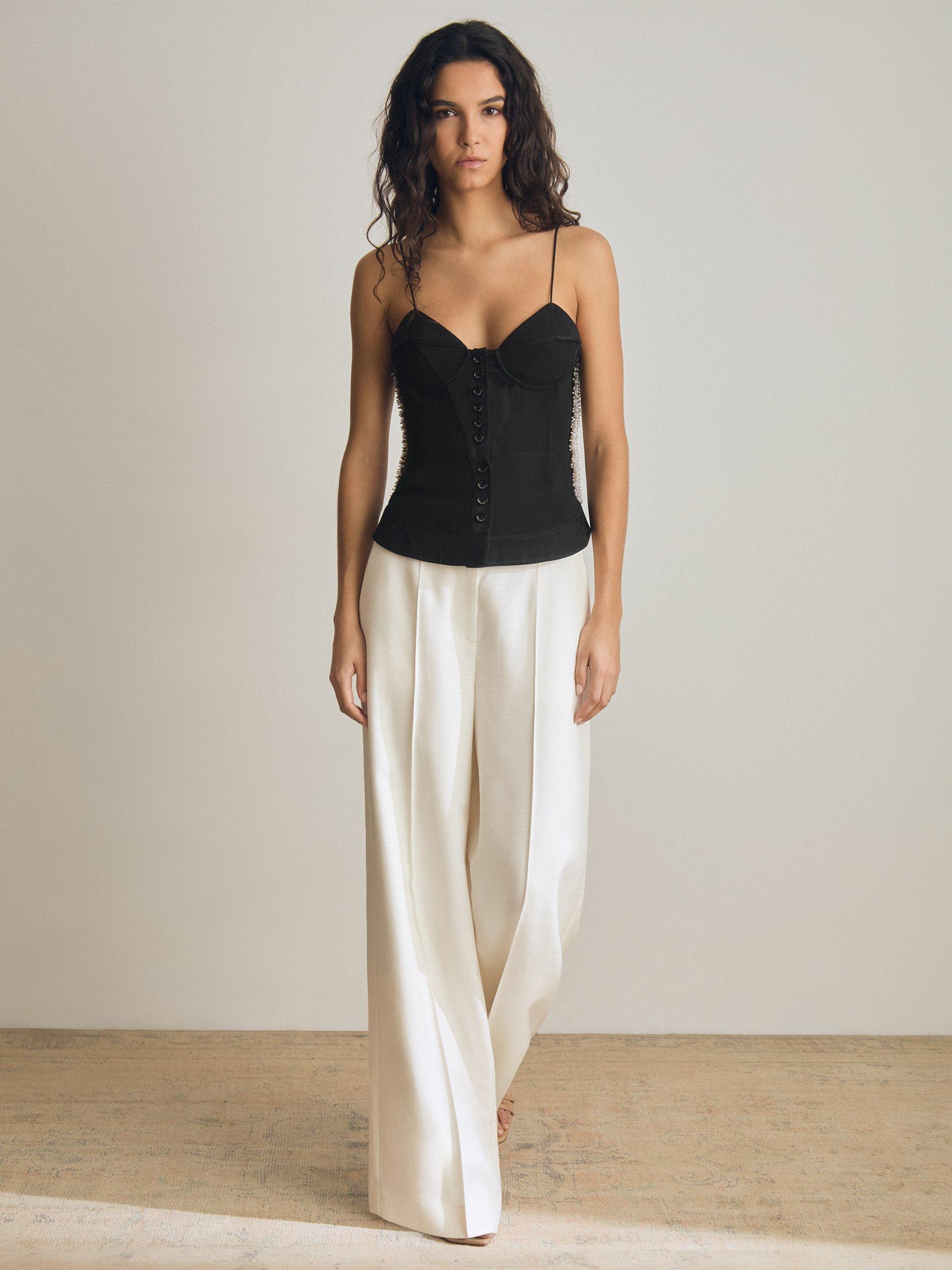 Reiss Atelier Dion Tailored Trousers, White