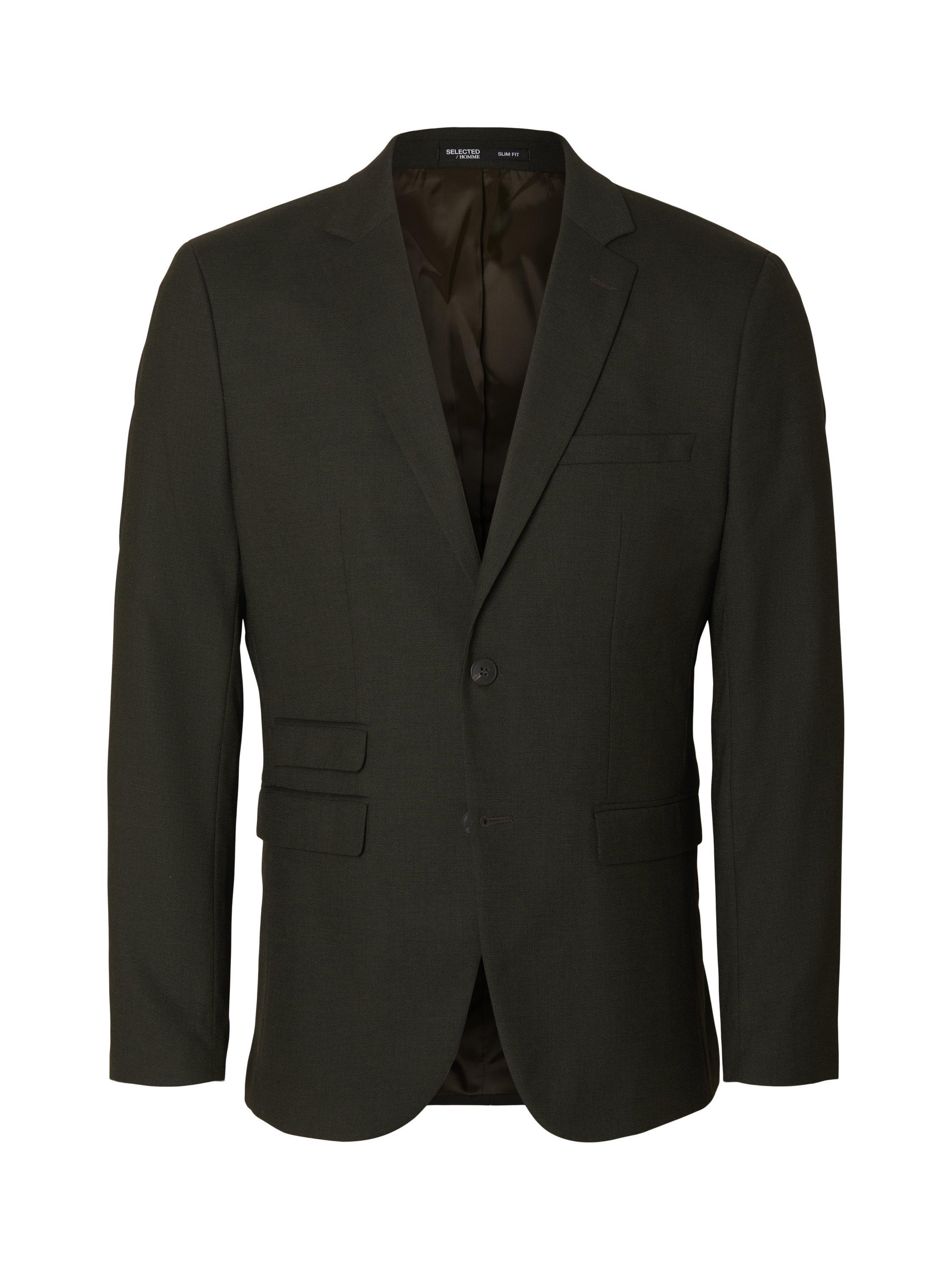 Product image 5 of 6, which shows Selected Neil Slim Fit Single Breasted Suit Jacket, Dark Green, 36R