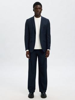 Selected Neil Single Breasted Blazer - view 2, Navy Check