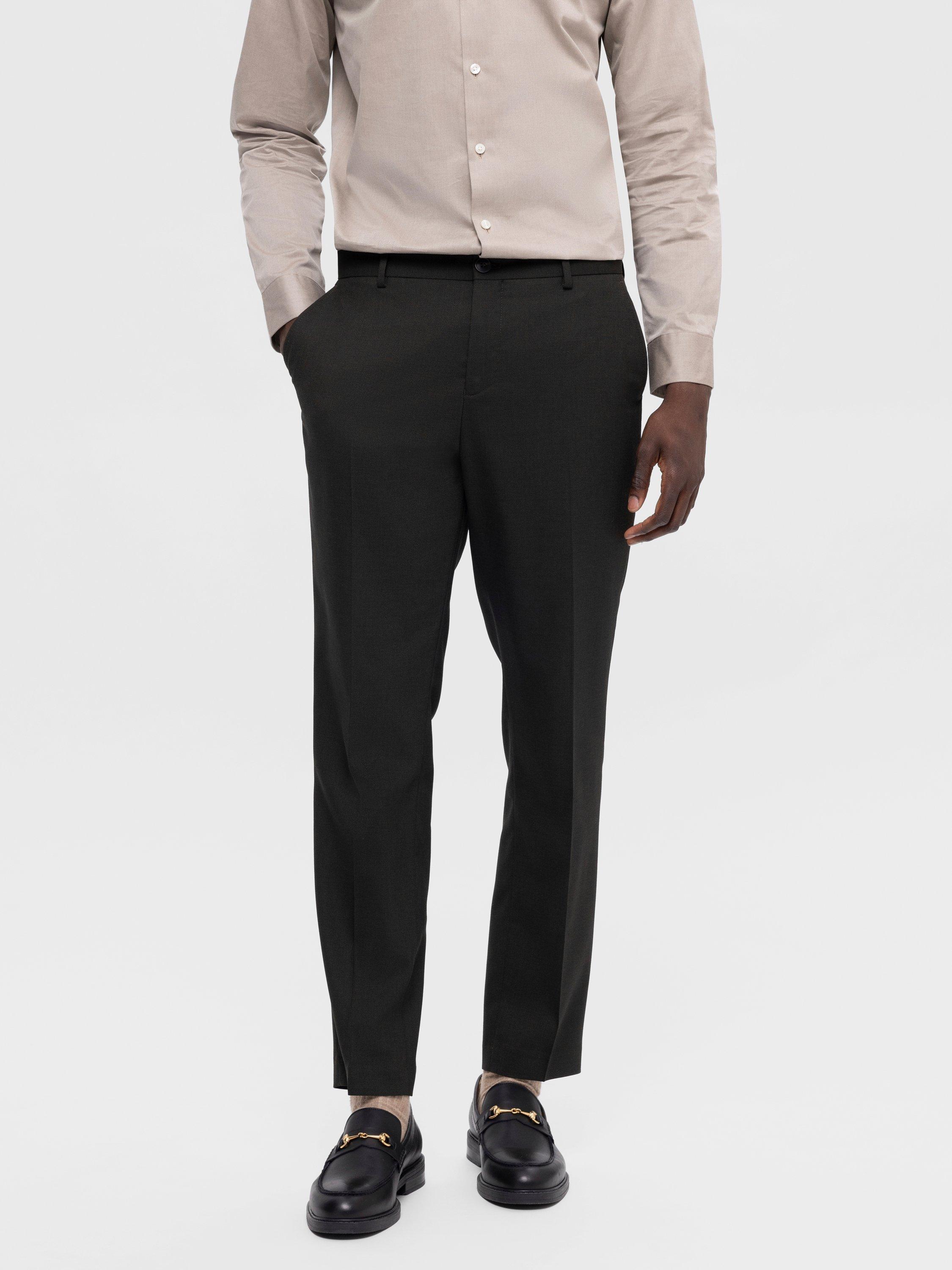 Product image 1 of 11, which shows Selected Neil Tailored Fit Wool Blend Suit Trousers, Dark Green, 30R