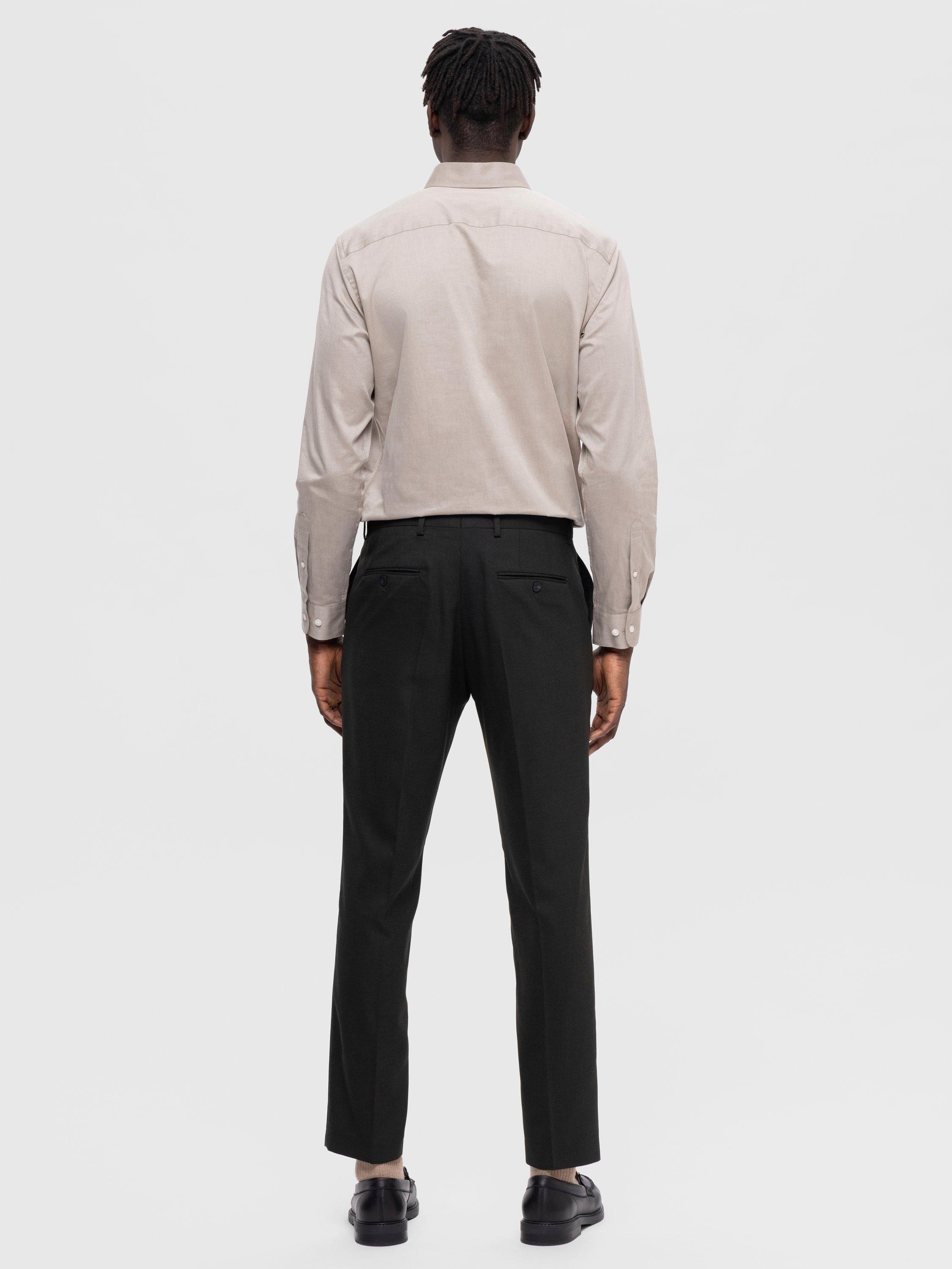 Product image 5 of 11, which shows Selected Neil Tailored Fit Wool Blend Suit Trousers, Dark Green, 30R