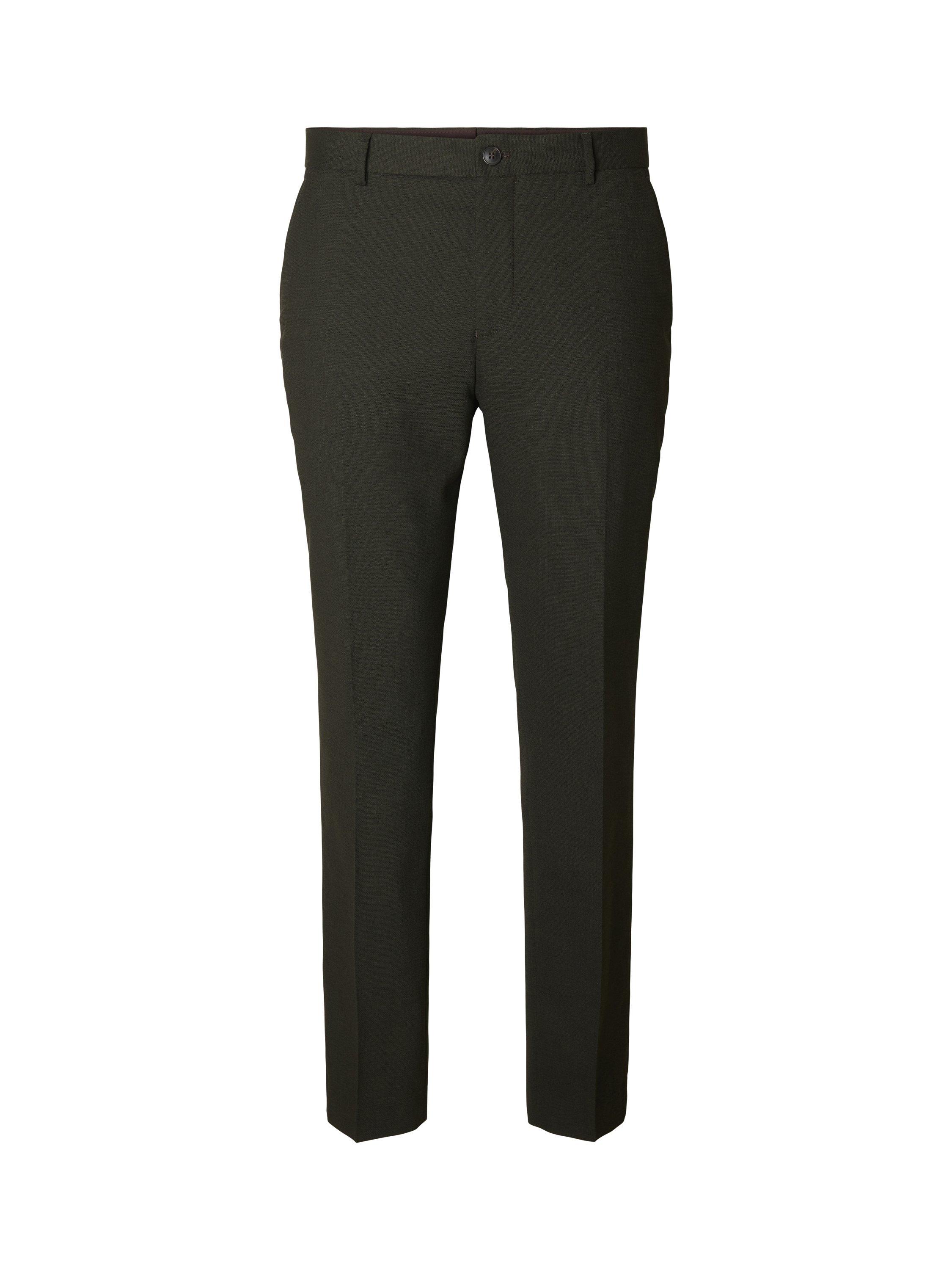 Product image 7 of 11, which shows Selected Neil Tailored Fit Wool Blend Suit Trousers, Dark Green, 30R