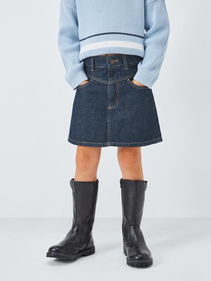 John Lewis Kids' Western Denim Skirt, Blue, Blue