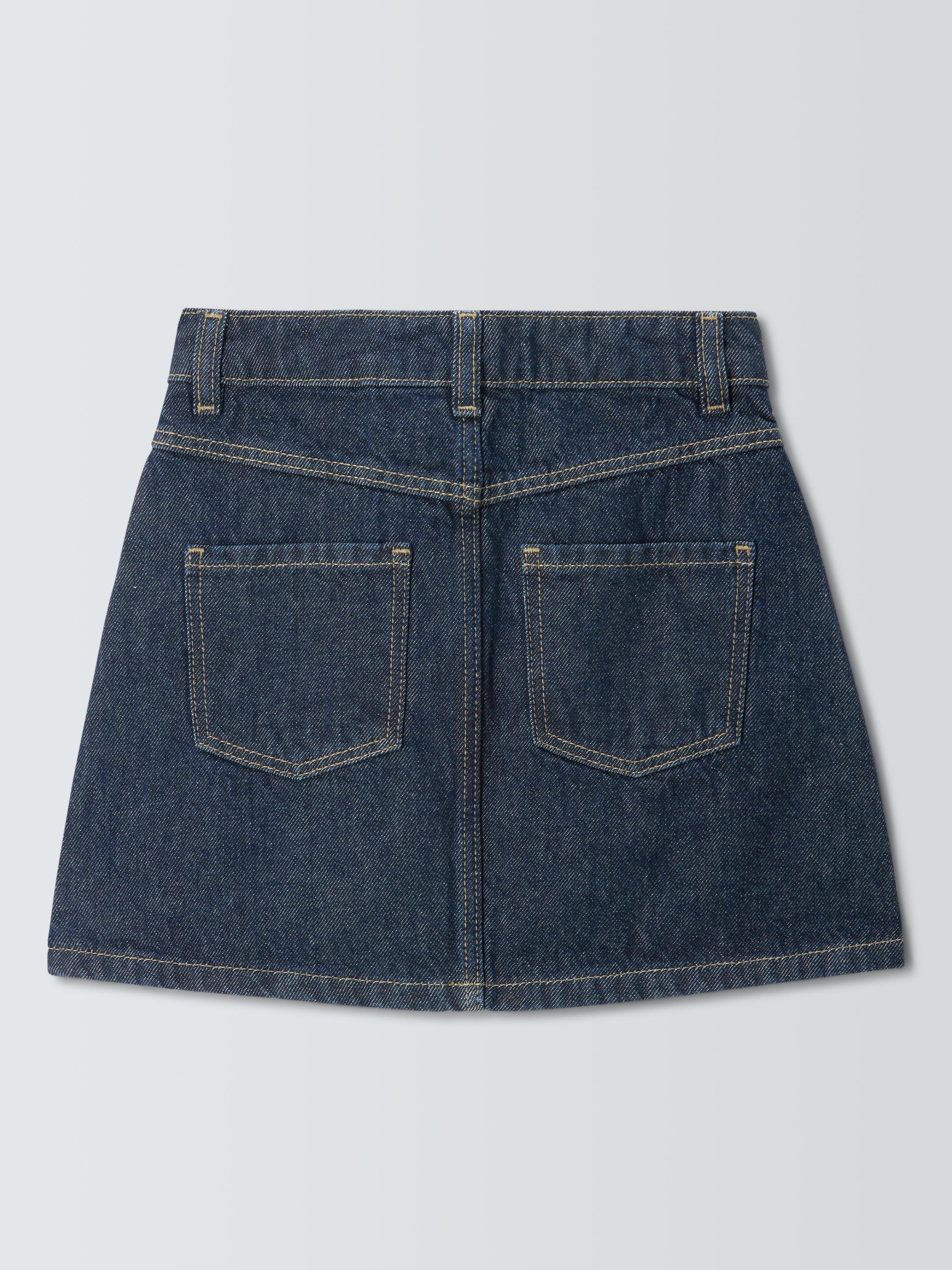 Product image 7 of 7, which shows John Lewis Kids' Western Denim Skirt, Blue, 3 years