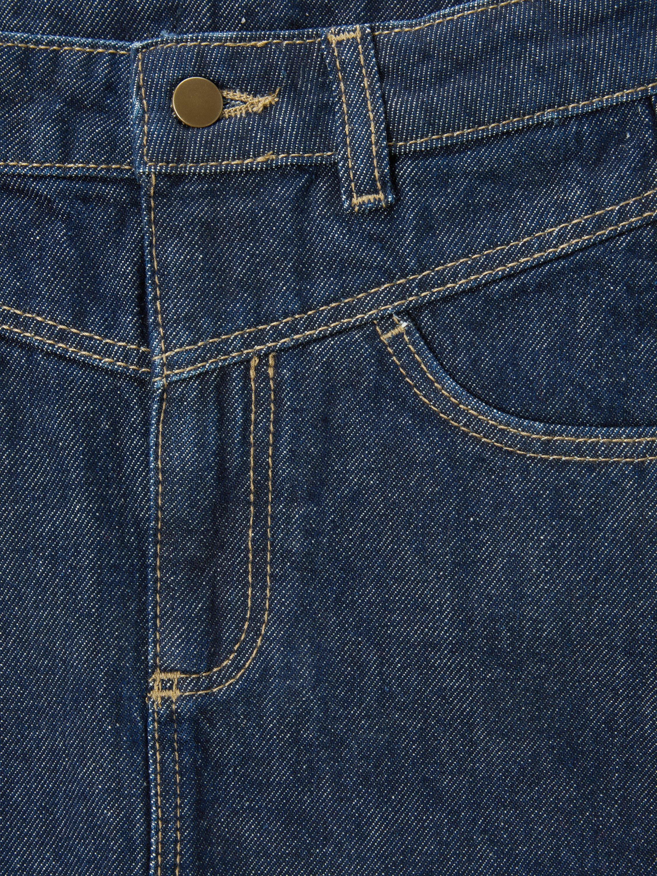 Product image 6 of 7, which shows John Lewis Kids' Western Denim Skirt, Blue, 3 years