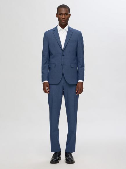 Selected Liam Houndstooth Slim Fit Blazer, Mid Blue - view 2, Mid Blue