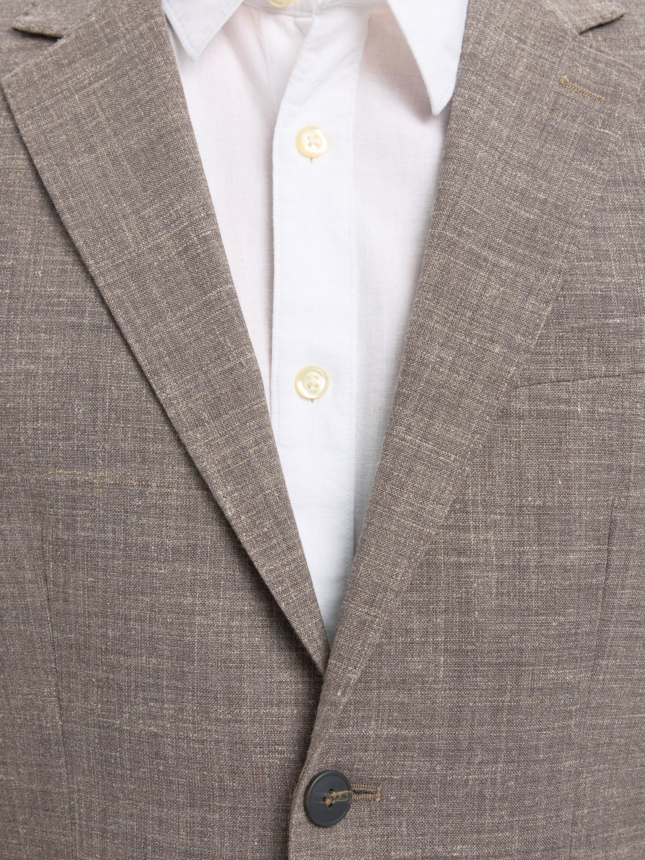 Product image 4 of 7, which shows Selected Oasis Wool Linen Blend Suit Jacket, Dark Sand Melange, 36R