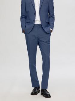 Selected Liam Slim Fit Tailored Suit Trousers, Mid Blue, Mid Blue