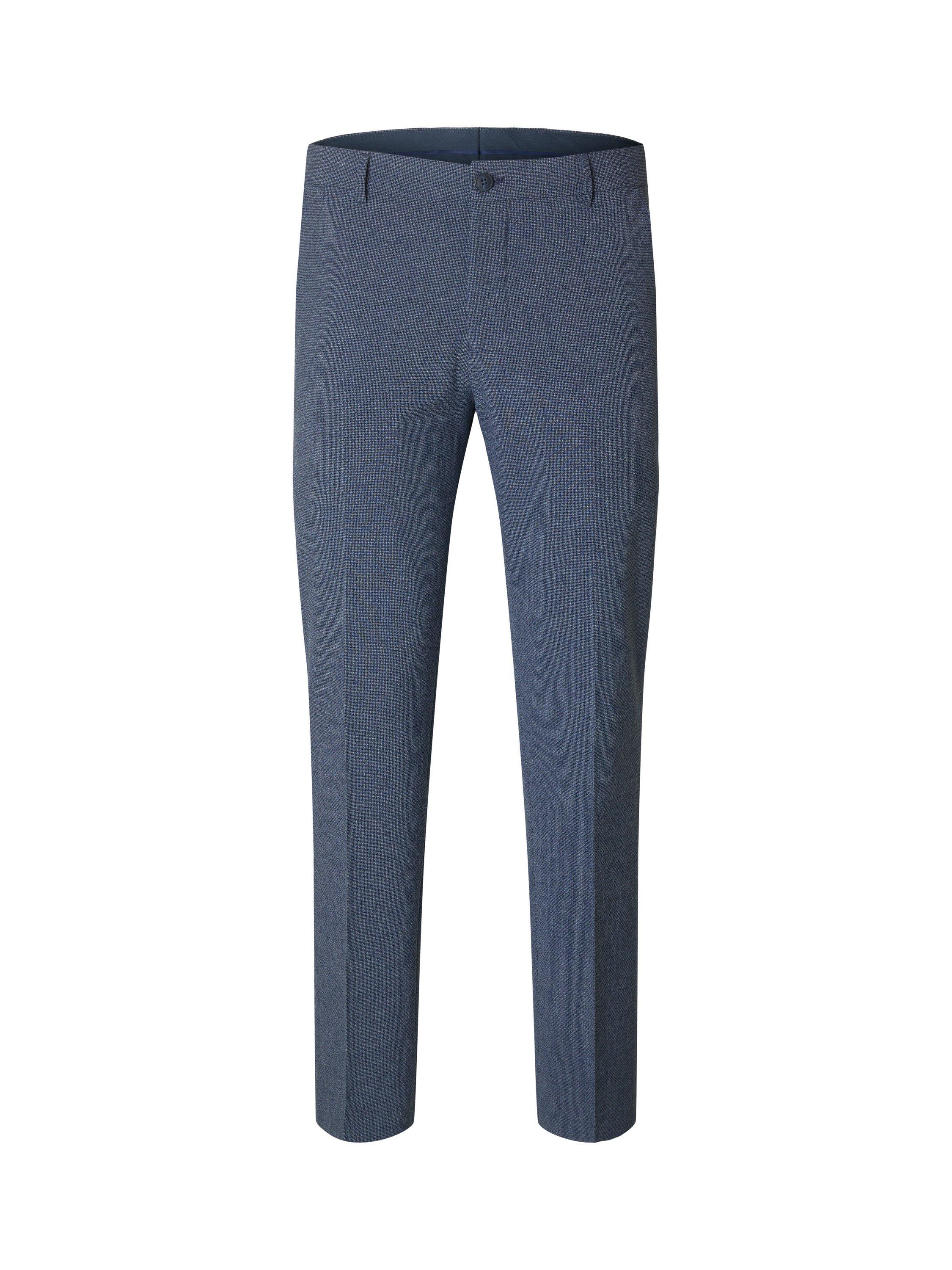 Product image 6 of 6, which shows Selected Liam Slim Fit Tailored Suit Trousers, Mid Blue, 30R