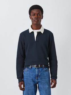 John Lewis Cotton Rugby Shirt, Sky Captain, Sky Captain