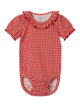 Polarn O. Pyret Baby Gingham Bodysuit, Red