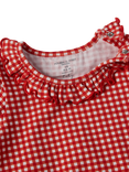 Polarn O. Pyret Baby Gingham Bodysuit, Red