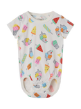 Polarn O. Pyret Baby Ice Cream Print Bodysuit, White