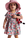 Polarn O. Pyret Baby Strawberry Bodysuit Dress, Pink