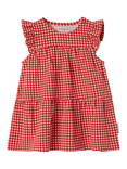 Polarn O. Pyret Baby Gingham Dress, Red