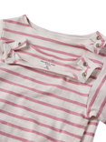 Polarn O. Pyret Baby Organic Cotton Stripe Bodysuit & Shorts Set, Pink