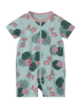 Polarn O. Pyret Baby Carp Print Onesie Pyjamas, Blue
