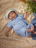 Polarn O. Pyret Baby Organic Cotton Stripe Short & Shorts Set, Blue