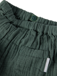 Polarn O. Pyret Baby Organic Cotton Muslin Shorts, Green