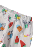 Polarn O. Pyret Baby Ice Cream Print Joggers, White