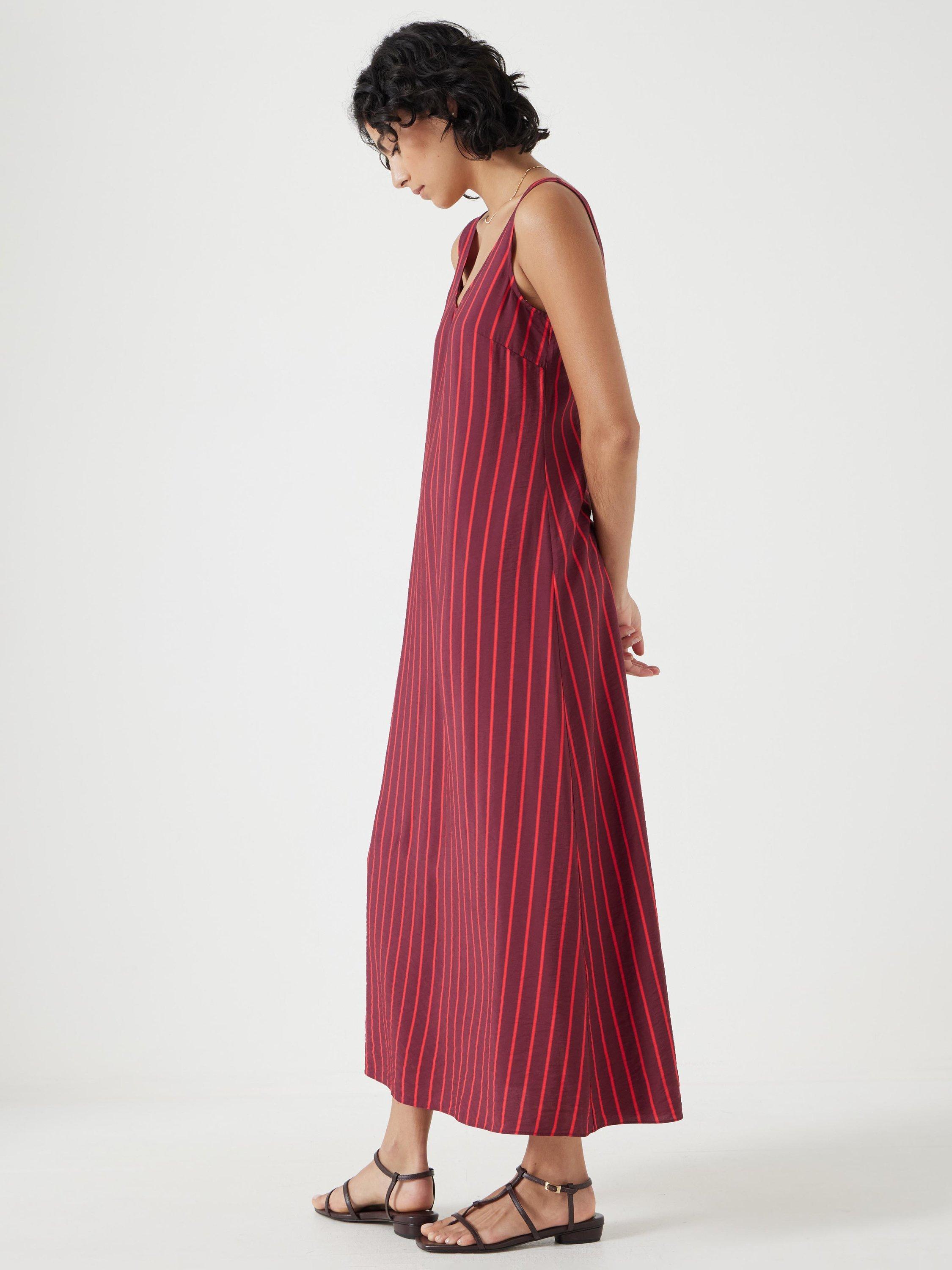 Product image 5 of 5, which shows HUSH Sophie Scoop Neck Sleeveless Maxi Dress, Maroon/Red, 4R