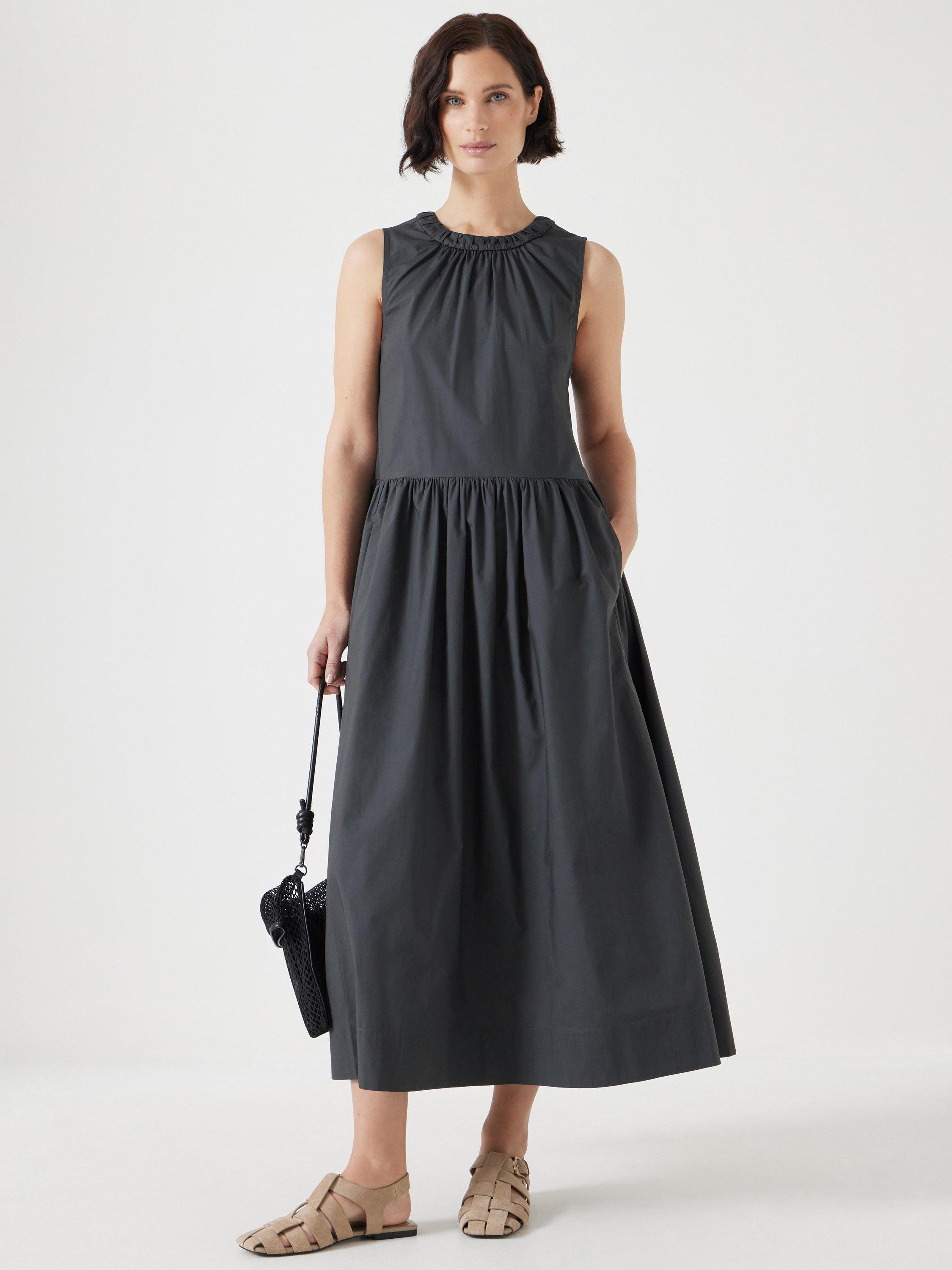 Product image 1 of 5, which shows HUSH Sleeveless Maxi Dress, Washed Black, 6R