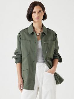 HUSH Utility Jacket, Khaki Green - view 2, Khaki Green
