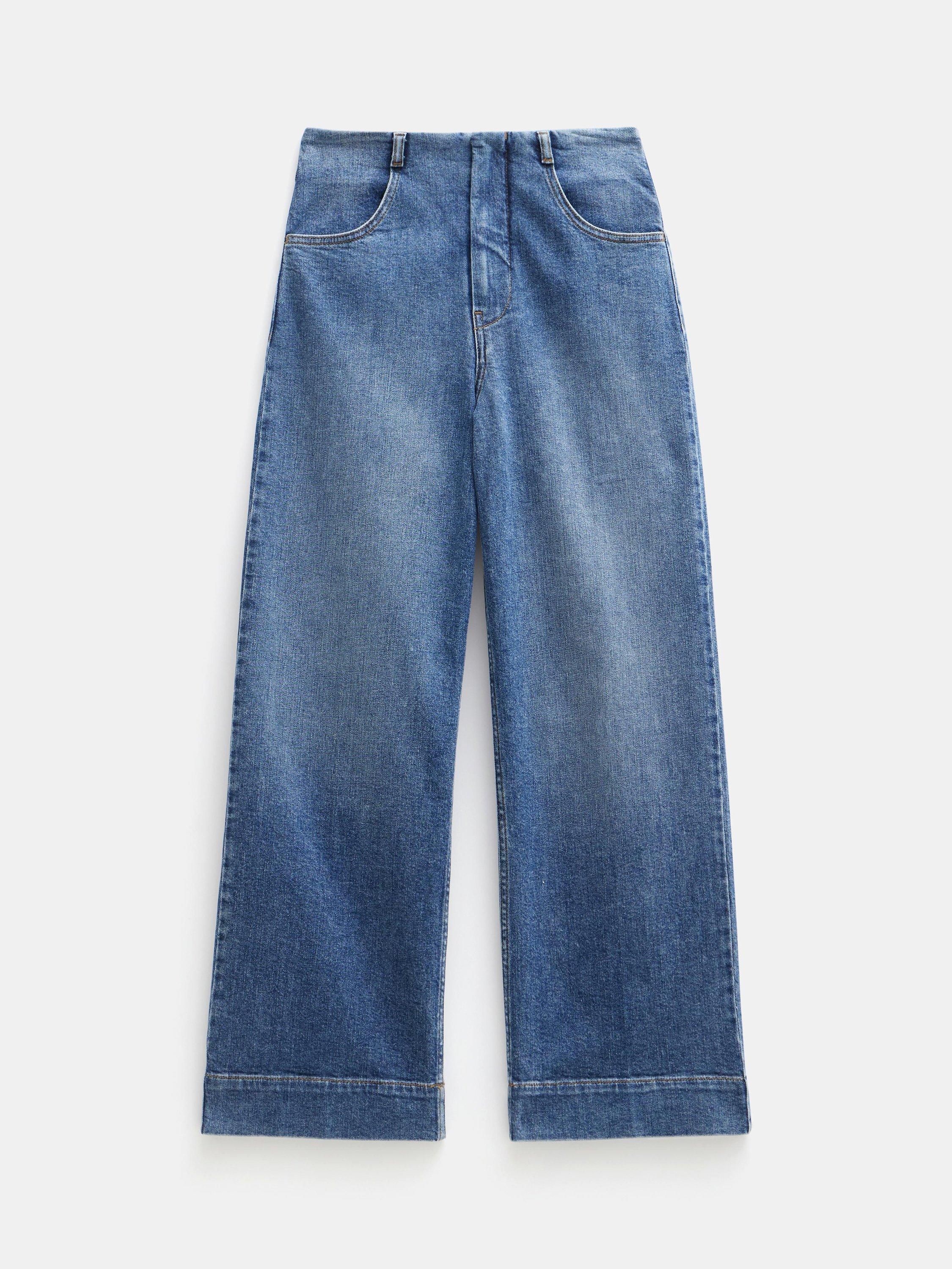Product image 4 of 6, which shows HUSH Marla Cropped Jeans, Light Blue Authentic, 4R